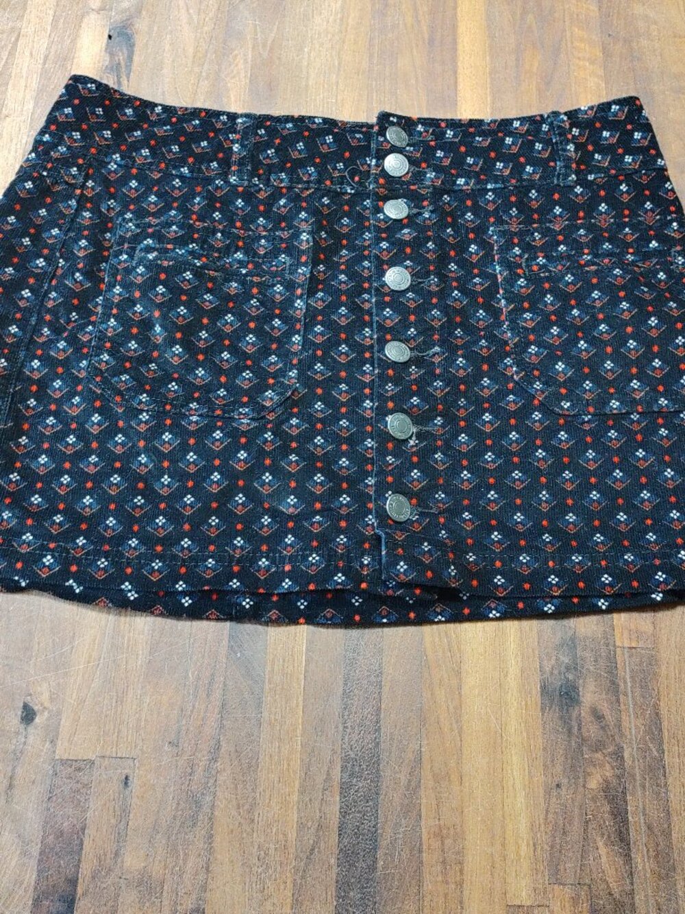 We The Free by Free People Joanie Printed Corduroy Mini Skirt - Women's Size 29
